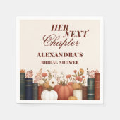 Ihr nächstes Kapitel Herbstbuch Brautparty Serviette (Vorderseite)