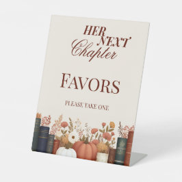 Ihr nächstes Kapitel Herbstbuch Brautparty Sockelschild