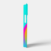 Ihr Name 4 Buchstaben Regenbogenaqua Case-Mate iPhone Hülle (Rückseite / Rechts)