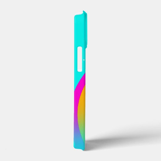 Ihr Name 4 Buchstaben Regenbogenaqua Case-Mate iPhone Hülle (Rückseite / Rechts)