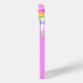 Ihr Name 4 Buchstaben Regenbogenlicht pink Case-Mate iPhone Hülle (Rückseite / Links)