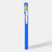 Ihr Name 5 Buchstaben Regenblau Case-Mate iPhone Hülle (Rückseite / Links)