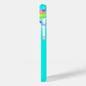Ihr Name 5 Buchstaben Regenbogenaqua Case-Mate iPhone Hülle (Rückseite / Links)