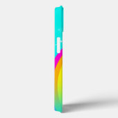 Ihr Name 6 Buchstaben Regenbogenaqua Case-Mate iPhone Hülle (Rückseite / Rechts)