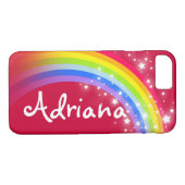 Ihr Name 7 Buchstaben Regenbogen rot iPhone Gehäus Case-Mate iPhone Hülle (Rückseite (Horizontal))