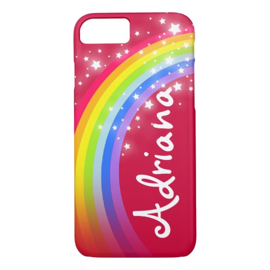 Ihr Name 7 Buchstaben Regenbogen rot iPhone Gehäus Case-Mate iPhone Hülle (Rückseite)