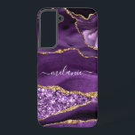 Ihr Name Agate Lila Violet Gold Marmor Geschenk Samsung Galaxy Hülle<br><div class="desc">Agate Lila Violet Gold Glitzer Geode Individuelle Name Sparkle Marmor Personalisiert Geburtstag - Geburtstag oder Hochzeitsgeschenk / Beides - Fügen Sie Ihren Namen - Text oder Entfernen - Make Your Special Gift - Neu vergrössern und verschieben oder entfernen und fügen Sie Text / Elemente mit Anpassungstool. Design von MIGNED. Bitte...</div>