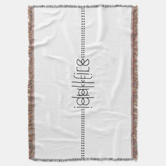 Ihr Name als Alien Glyphen einzigartig weiß Decke (Vorderseite Vertikal)