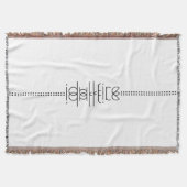 Ihr Name als Alien Glyphen einzigartig weiß Decke (Vorderseite)