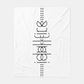 Ihr Name als Alien Glyphen einzigartig weiß Fleecedecke (Vorderseite)