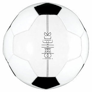Ihr Name als Alien Glyphen einzigartig weiß Fußball