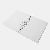 Ihr Name als Alien Glyphen einzigartig weiß Fußmatte (Schrägansicht)