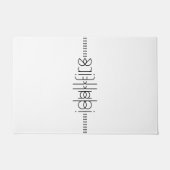 Ihr Name als Alien Glyphen einzigartig weiß Fußmatte (Vorderseite)