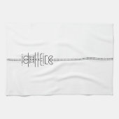 Ihr Name als Alien Glyphen einzigartig weiß Geschirrtuch (Horizontal)