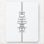 Ihr Name als Alien Glyphen einzigartig weiß Mousepad (Vorne)
