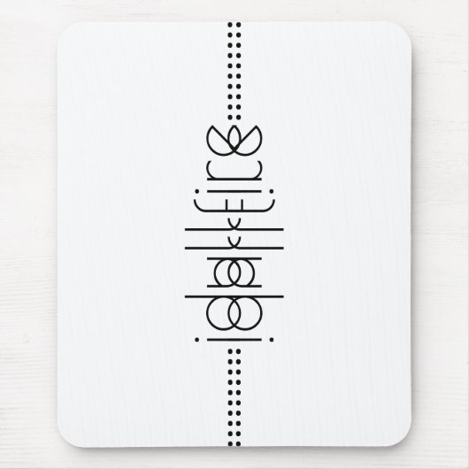 Ihr Name als Alien Glyphen einzigartig weiß Mousepad (Vorne)