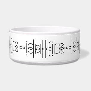 Ihr Name als Alien Glyphen einzigartig weiß Napf