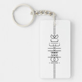 Ihr Name als Alien Glyphen einzigartig weiß Schlüsselanhänger (Vorderseite)