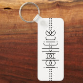Ihr Name als Alien Glyphen einzigartig weiß Schlüsselanhänger (Vorderseite)