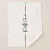 Ihr Name als Alien Glyphen einzigartig weiß Sherpadecke (Vorderseite)