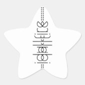 Ihr Name als Alien Glyphen einzigartig weiß Stern-Aufkleber (Vorderseite)