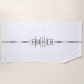 Ihr Name als Alien Glyphen einzigartig weiß Strandtuch (Vorderseite)