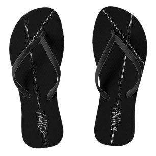 Ihr Name als Alien Glyphen Unique Black Badesandalen
