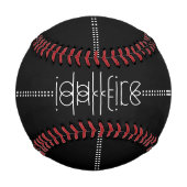 Ihr Name als Alien Glyphen Unique Black Baseball (Rückseite)