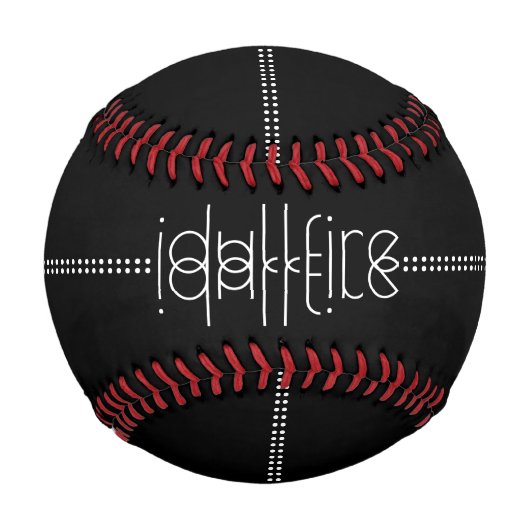 Ihr Name als Alien Glyphen Unique Black Baseball (Vorderseite)