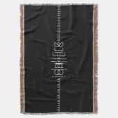 Ihr Name als Alien Glyphen Unique Black Decke (Vorderseite Vertikal)