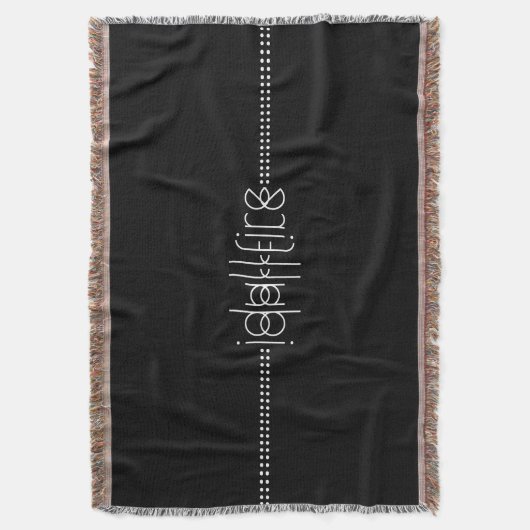 Ihr Name als Alien Glyphen Unique Black Decke (Vorderseite Vertikal)