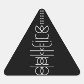Ihr Name als Alien Glyphen Unique Black Dreieckiger Aufkleber (Vorderseite)