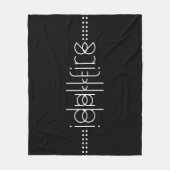 Ihr Name als Alien Glyphen Unique Black Fleecedecke (Vorderseite)