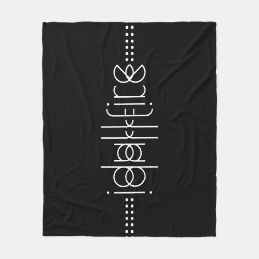 Ihr Name als Alien Glyphen Unique Black Fleecedecke (Vorderseite)