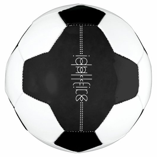 Ihr Name als Alien Glyphen Unique Black Fußball (Vorderseite)