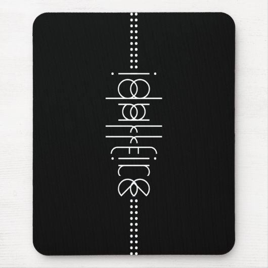 Ihr Name als Alien Glyphen Unique Black Mousepad (Vorne)
