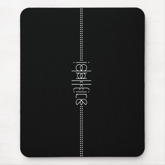 Ihr Name als Alien Glyphen Unique Black Mousepad (Vorne)