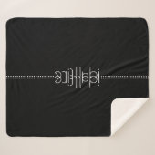 Ihr Name als Alien Glyphen Unique Black Sherpadecke (Vorderseite (Horizontal))