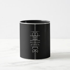 Ihr Name als Alien Glyphen Unique Black Tasse