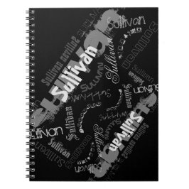 Ihr Name als Ihr edles Black Spiralheft! Notizblock