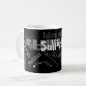 Ihr Name als Ihre edle schwarze Design-Tasse! Kaffeetasse (Vorderseite Links)