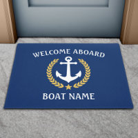 Ihr Name Anchor Laurel Willkommen an Bord Blue