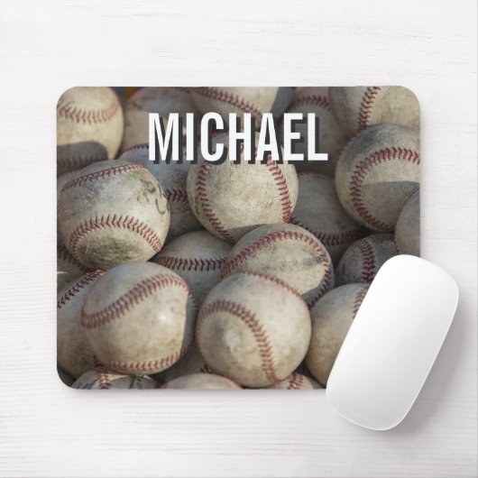 Ihr Name Anpassbare Baseball-Artwork Mousepad (Mit Mouse)