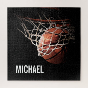 Ihr Name Anpassbare Basketball-Kunst Puzzle