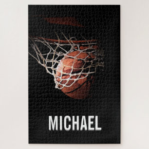 Ihr Name Anpassbare Basketball-Kunst Puzzle