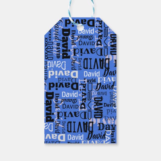 Ihr NAME Anpassbare farbige Geschenke Nehmen Sie Z Geschenkanhänger (Rückseite)