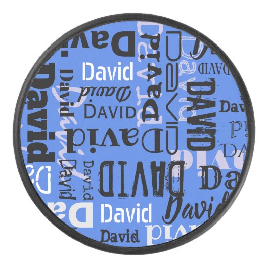 Ihr NAME Anpassbare farbige Mens Hockey Puck (Vorderseite)