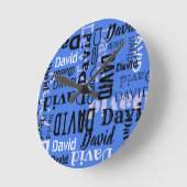 IHR NAME Anpassbare Wall-Clock-Circular Runde Wanduhr (Winkel)