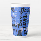 Ihr NAME Anpassbarer Trinkbehälter für die Keramik Milchtasse (Vorderseite)