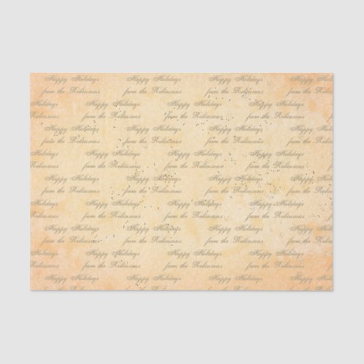 Ihr Name auf Antiqued Seidenpapier (Vorderseite)